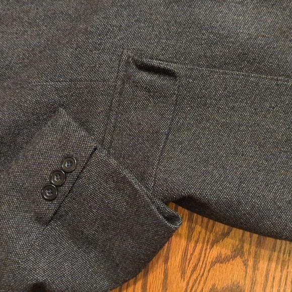 Le Collezioni Structure wool blend charcoal gray menswear sport coat sz L - Picture 2 of 10